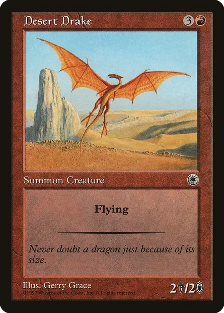 Desert Drake, Magic card POR 122 — Portal set