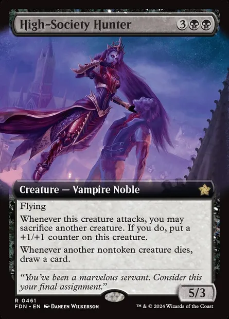 High-Society Hunter, Magic card FDN 461 — Foundations set