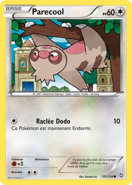 Parecool, carte Pokémon DRX 101 — extension Dragons Éxaltés