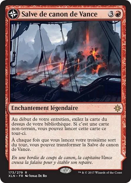 Salve de canon de Vance // Bastion Crachefeu, carte Magic XLN 173 — extension Ixalan
