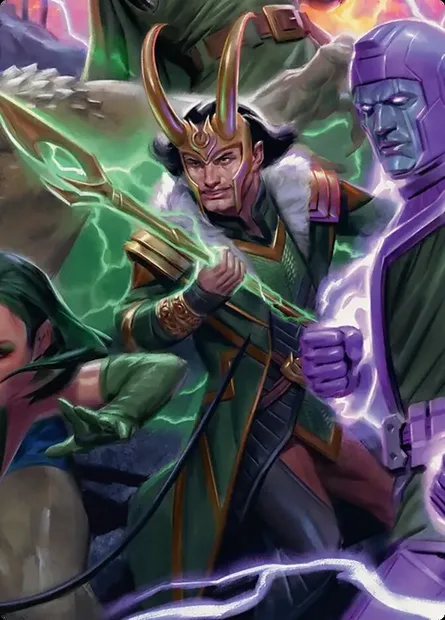 Loki, God of Lies // Loki, God of Lies, Magic card AMSH 12b — Marvel Super Heroes Art Series set