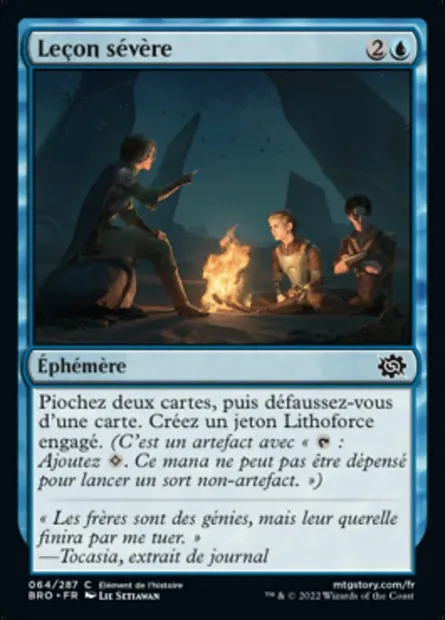 Leçon sévère, carte Magic BRO 64 — extension La Guerre Fratricide