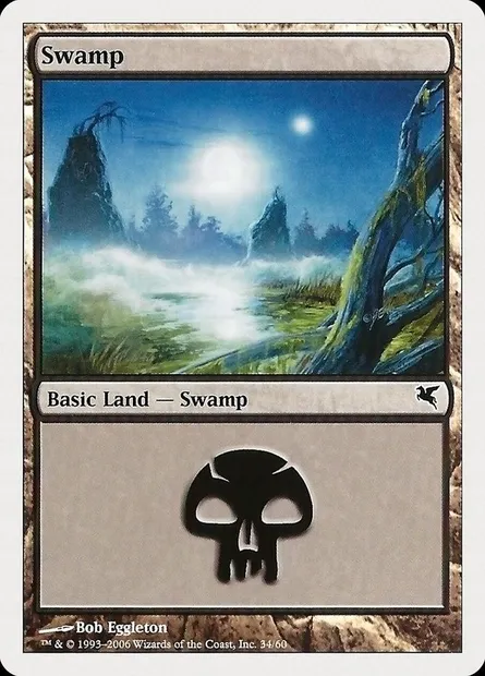 Swamp, Magic card PHUK 34 — Hachette UK set