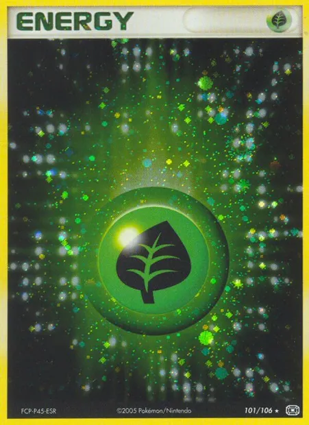Grass Energy, Pokémon card EM 101 — Emerald set