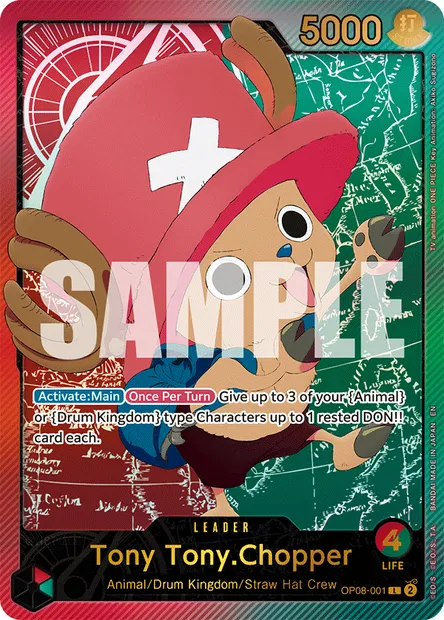 Tony Tony.Chopper, One Piece card OP08-001 — TWO LEGENDS set