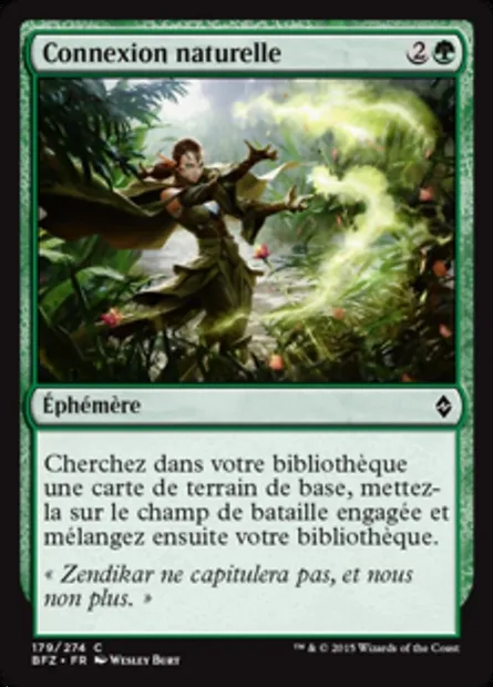 Connexion naturelle, carte Magic BFZ 179 — extension La bataille de Zendikar