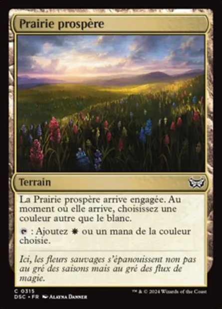 Prairie prospère, carte Magic DSC 315 — extension Duskmourn: House of Horror Commander