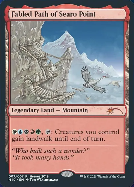 Fabled Path of Searo Point, Magic card PH19 7 — 2019 Heroes of the Realm set