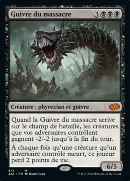 Guivre du massacre, carte Magic J22 441 — extension Jumpstart 2022