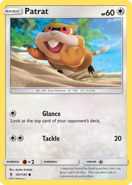 Patrat, Pokémon card GRI 107 — Guardians Rising set