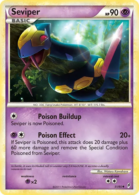 Séviper, carte Pokémon CL 51 — extension L'appel des Légendes