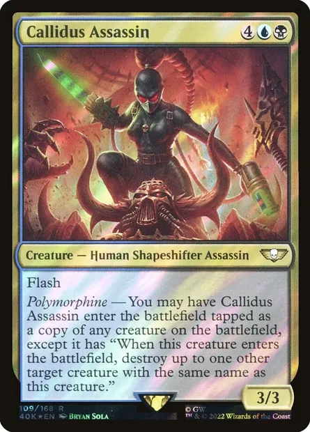 Callidus Assassin, Magic card 40K 109★ — Warhammer 40,000 Commander set