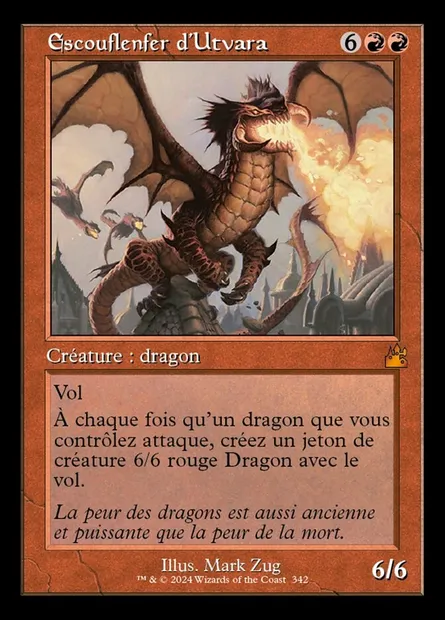 Escouflenfer d'Utvara, carte Magic RVR 342 — extension Ravnica Remastered