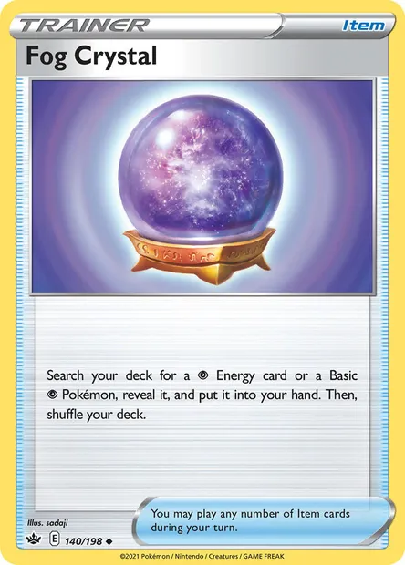 Fog Crystal, Pokémon card CRE 140 — Chilling Reign set