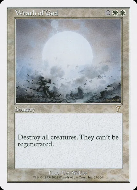 Colère de Dieu, carte Magic 7ED 57 — extension Septième Edition