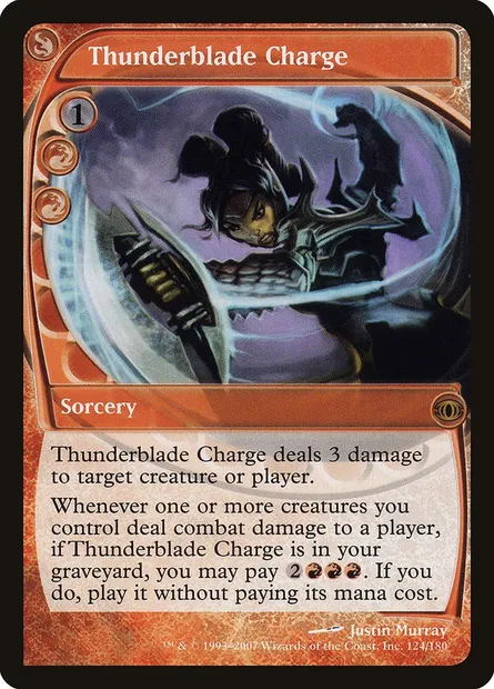 Thunderblade Charge, Magic card FUT 124 — Future Sight set