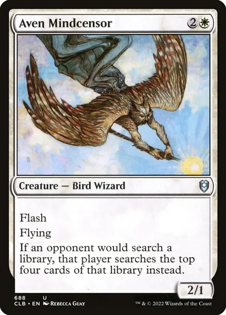 Aven Mindcensor, Magic card CLB 688 — Commander Legends: Battle for Baldur's Gate set