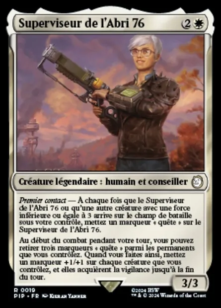 Superviseur de l'Abri 76, carte Magic PIP 19 — extension Fallout