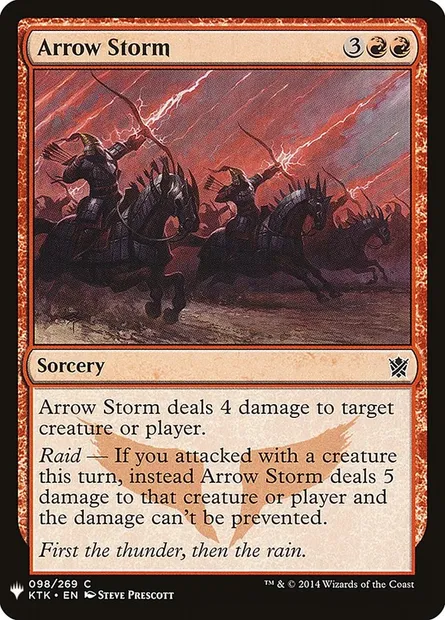 Orage de flèches, carte Magic PLST KTK-98 — extension The List