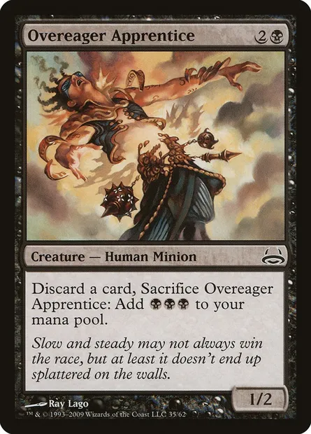 Overeager Apprentice, Magic card DDC 35 — Duel Decks: Divine vs. Demonic set