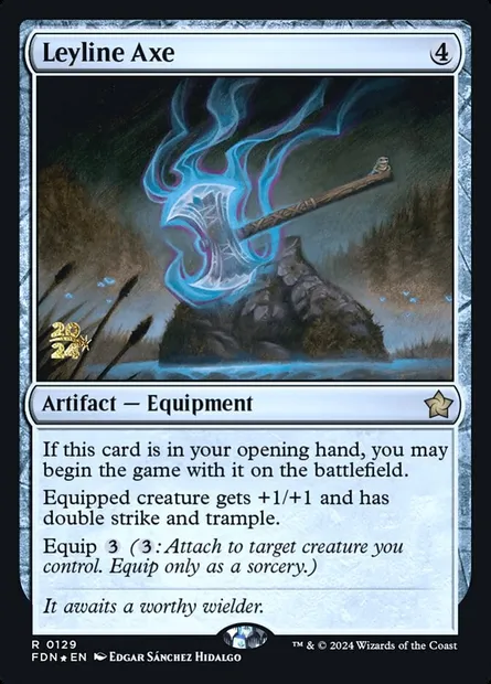 Leyline Axe, Magic card PFDN 129s — Foundations Promos set
