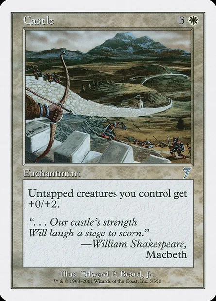 Castle, Magic card 7ED 5 — Seventh Edition set