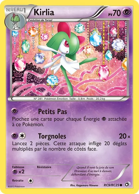 Kirlia, carte Pokémon LTR RC9 — extension Legendary Treasures