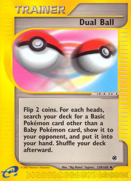 Dual Ball, Pokémon card EX 139 — Expedition Base Set set