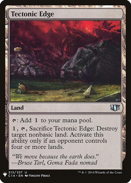 Tectonic Edge, Magic card PLST C14-313 — The List set