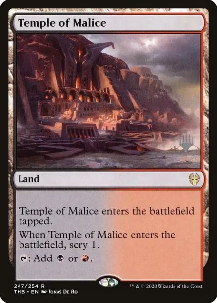 Temple de la malice, carte Magic PTHB 247p — extension Theros Beyond Death Promos