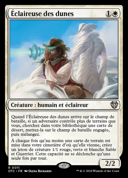 Éclaireuse des dunes, carte Magic OTC 11 — extension Outlaws of Thunder Junction Commander