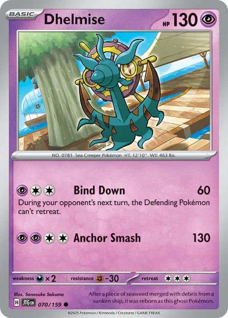 Dhelmise, Pokémon card JTG 070 — Journey Together set
