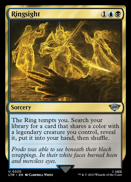 Ringsight, Magic card LTR 220 — The Lord of the Rings: Tales of Middle-earth set