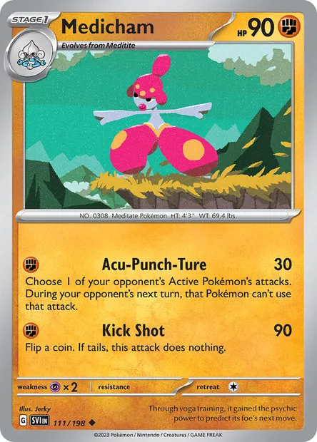 Medicham, Pokémon card SVI 111 — Scarlet & Violet set