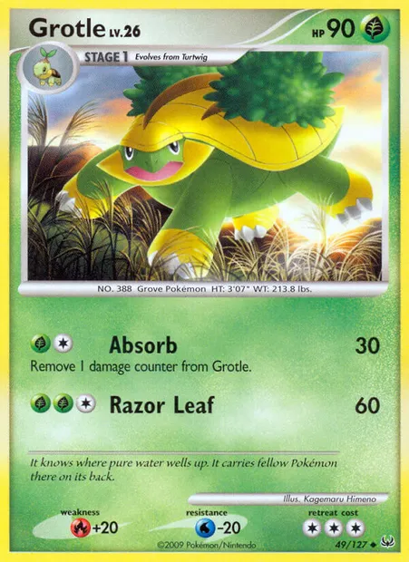 Grotle, Pokémon card PL 49 — Platinum set
