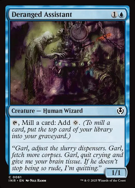 Assistant dément, carte Magic INR 61 — extension Innistrad Remastered