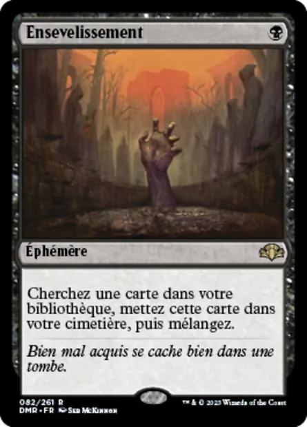 Ensevelissement, carte Magic DMR 82 — extension Dominaria Remastered