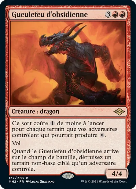 Gueulefeu d'obsidienne, carte Magic MH2 137 — extension Horizons du Modern 2