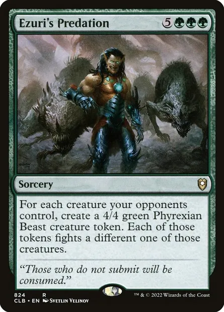 Ezuri's Predation, Magic card CLB 824 — Commander Legends: Battle for Baldur's Gate set