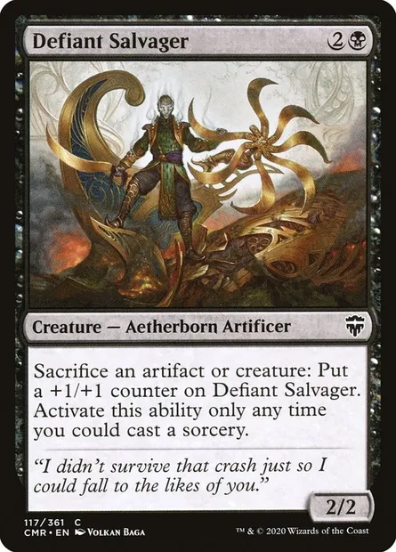Defiant Salvager, Magic card CMR 117 — Commander Legends set