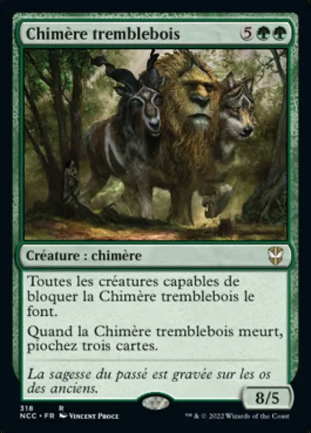 Chimère tremblebois, carte Magic NCC 318 — extension New Capenna Commander