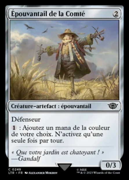 Épouvantail de la Comté, carte Magic LTR 249 — extension Le Seigneur des Anneaux : chroniques de la Terre du Milieu