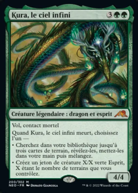 Kura, le ciel infini, carte Magic NEO 200 — extension Kamigawa: La Dynastie Néon