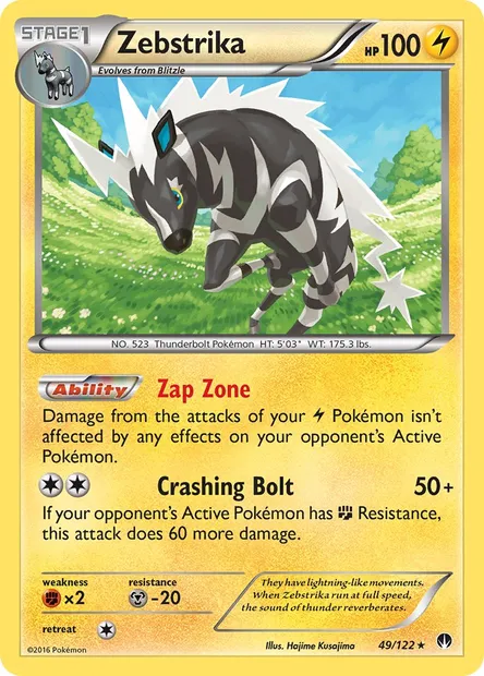 Zebstrika, Pokémon card BKP 49 — BREAKpoint set