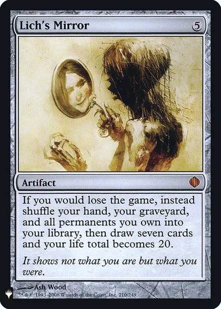Miroir de la liche, carte Magic PLST ALA-210 — extension The List