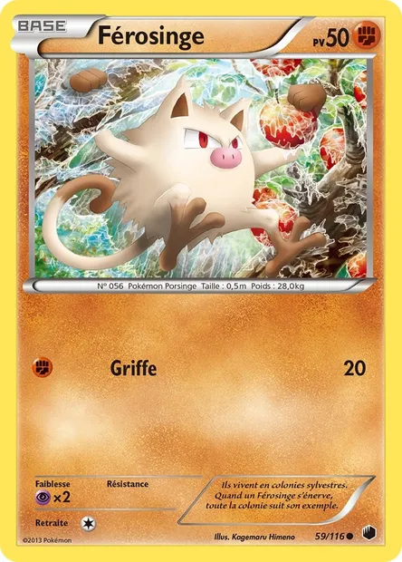 Férosinge, carte Pokémon PLF 59 — extension Glaciation Plasma