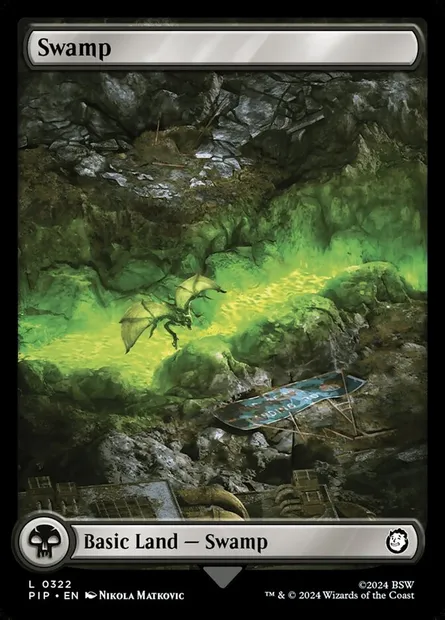 Swamp, Magic card PIP 322 — Fallout set