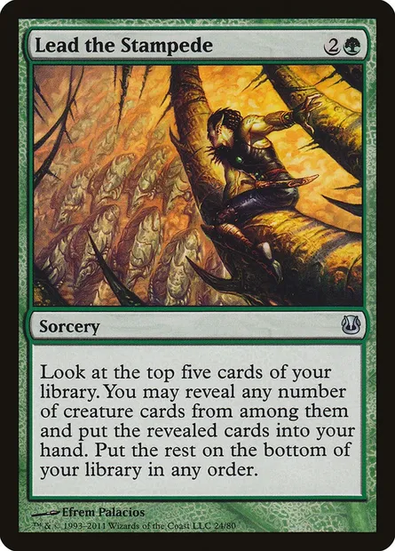 Lead the Stampede, Magic card DDH 24 — Duel Decks: Ajani vs. Nicol Bolas set