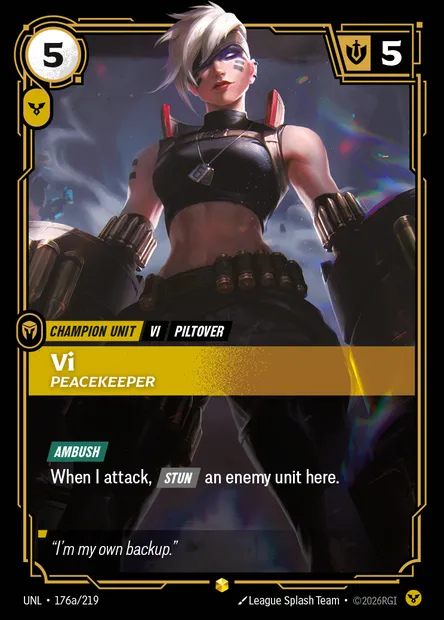 Vi, carte Riftbound UNL 176a — extension Unleashed