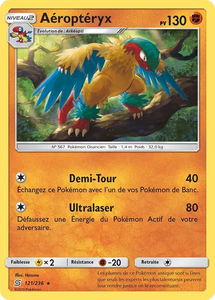 Aéroptéryx, carte Pokémon UNM 121 — extension Harmonie des Esprits